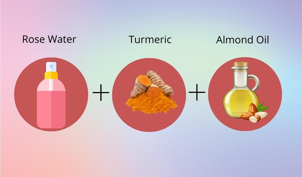 Rose Water Turmeric Almond Oil