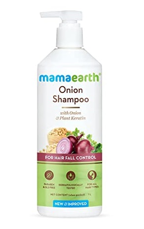 Mamaearth Onion Shampoo with Onion and Plant Keratin